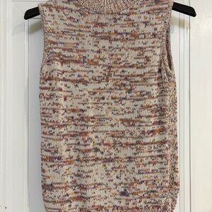 Talbots Cream Multicolor Knit Sweater